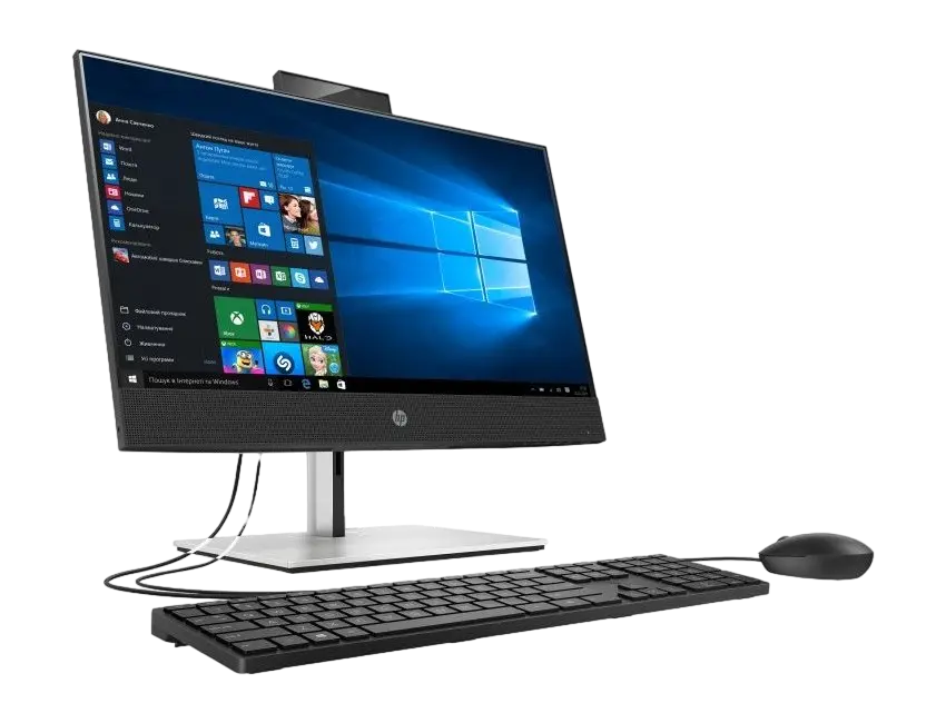 Computer All-in-One HP ProOne 400 G6, 23,8", Intel Core i3-10100T, 8GB/256GB, Windows 10 Pro, Negru