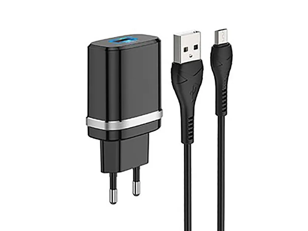 Încărcător Xpower Charger + Micro-USB Cable, 1USB, QC3.0, Alb