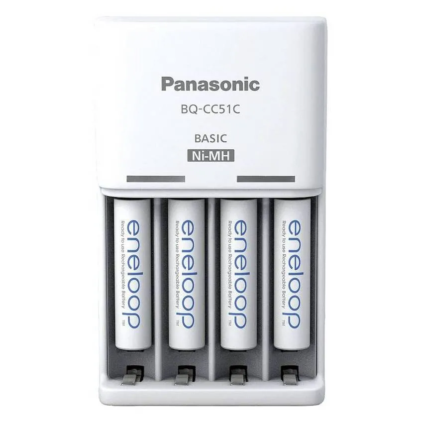 Încărcător Acumulatori Panasonic BQ-CC51C, Alb