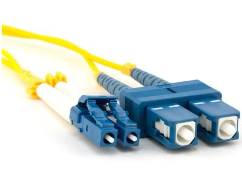 Fiber optic patch cords, singlemode Duplex LC-SC, 3m