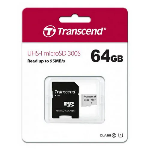 Card de Memorie Transcend MicroSDXC Class 10, 64GB (TS64GUSD300S)