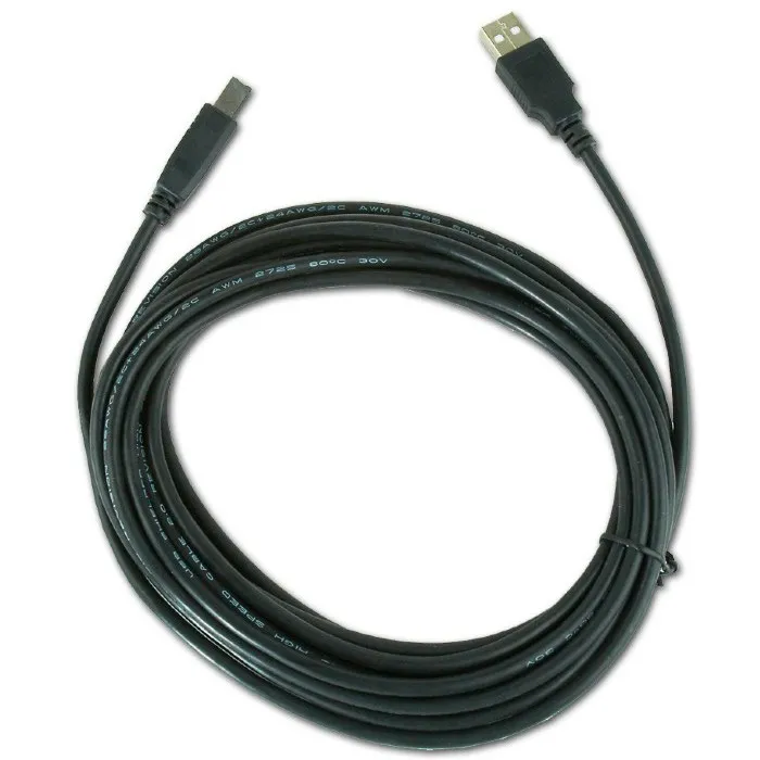 Cablu de date pentru periferice Gembird CCP-USB2-AMBM-15, USB Type-A/USB Type-B, 5m, Negru