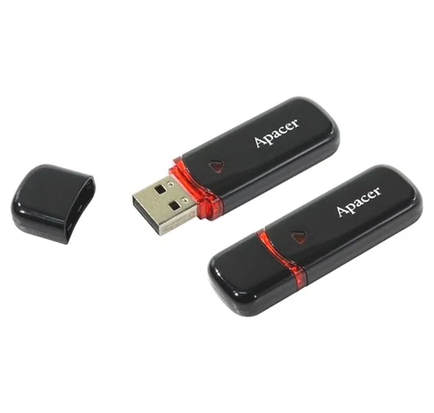 Memorie USB Apacer AH333, 16GB, Negru/Rosu