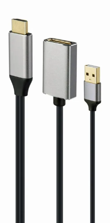 Adaptor Cablexpert A-HDMIM-DPF-02, HDMI (M) - DisplayPort (M), 0.1 m, Negru