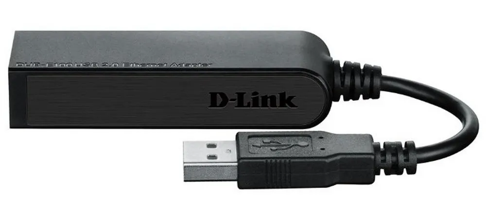 Adaptor de rețea D-Link DUB-E100/E1A, Negru