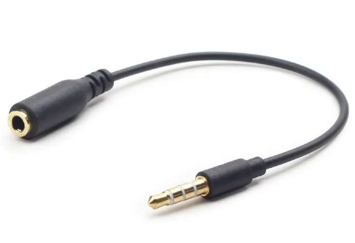 Audio Adaptor Cablexpert CCA-419, 3.5mm 4-pin (M) - 3.5mm 4-pin (F), 0,18m, Negru
