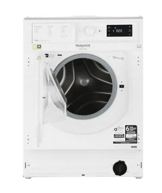 Mașină de spălat cu uscător Hotpoint-Ariston BI WDWG 75148 EU, 7kg, Alb
