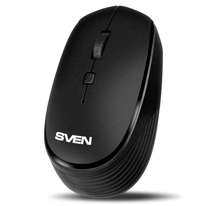 Wireless Mouse SVEN RX-210W, Optical, 800-1400 dpi, 4 buttons, Ambidextrous, 1xAA, Black