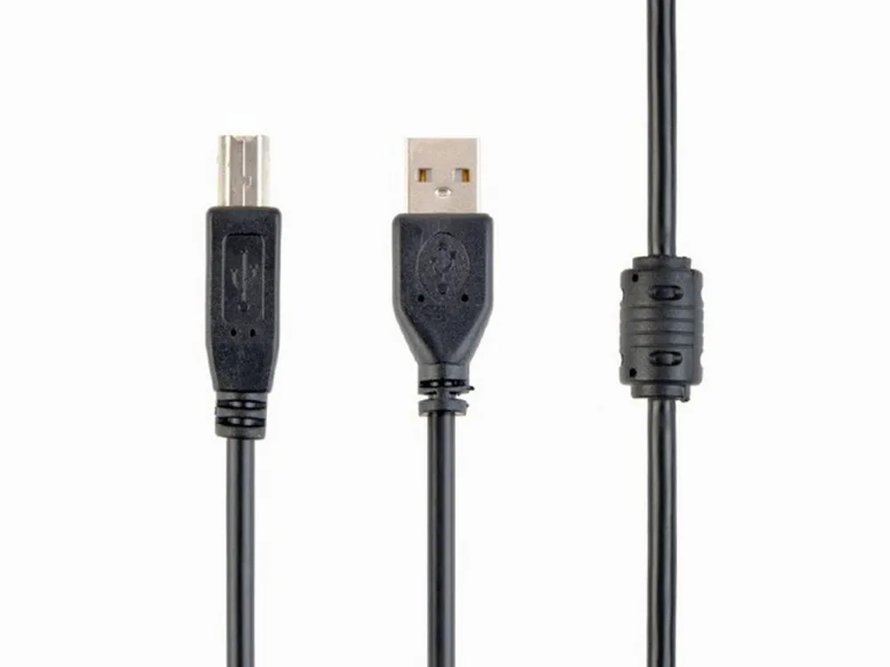 Cablu de date pentru periferice Cablexpert CCFB-USB2-AMBM-1.5M, USB Type-A/USB Type-B, 1,5m, Negru