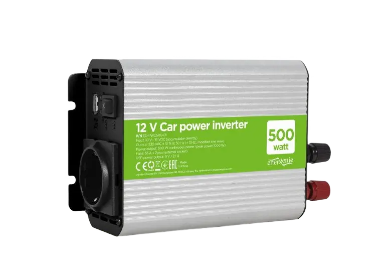 Invertor Auto Energenie EG-PWC500-01, 500W, Gri