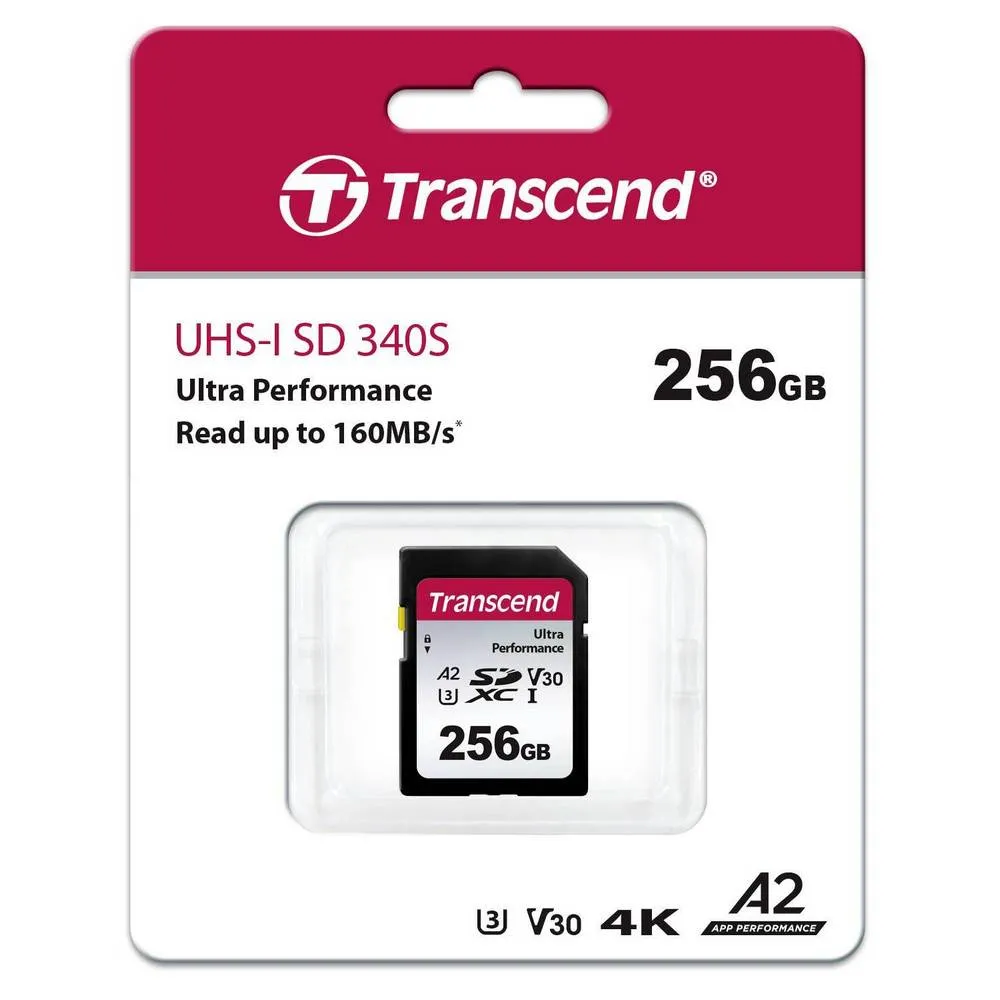 .256GB SDXC Card (Class 10)  UHS-I, U3, Transcend 340S  