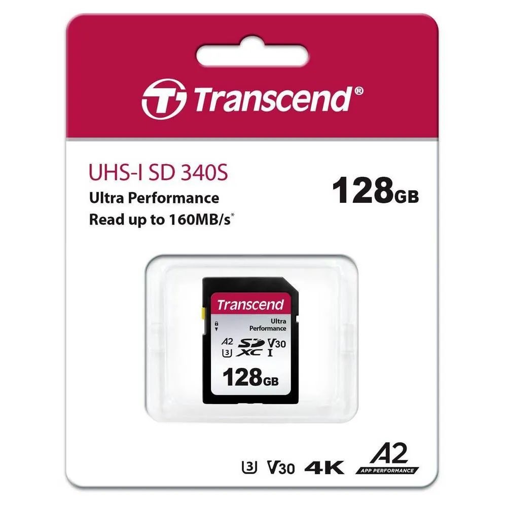 .128GB SDXC Card (Class 10)  UHS-I, U3, Transcend 340S  