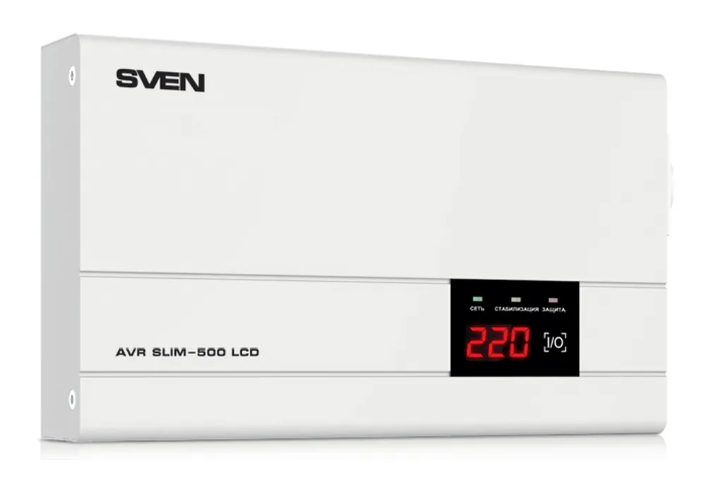 Stabilizator de Tensiune SVEN SLIM AVR-500 LCD, 500VA