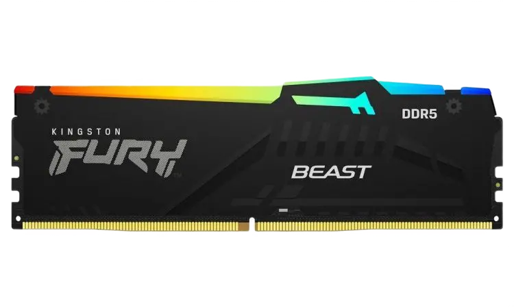 Memorie RAM Kingston FURY Beast RGB, DDR5 SDRAM, 5200 MHz, 32 GB, KF552C40BBAK2-32