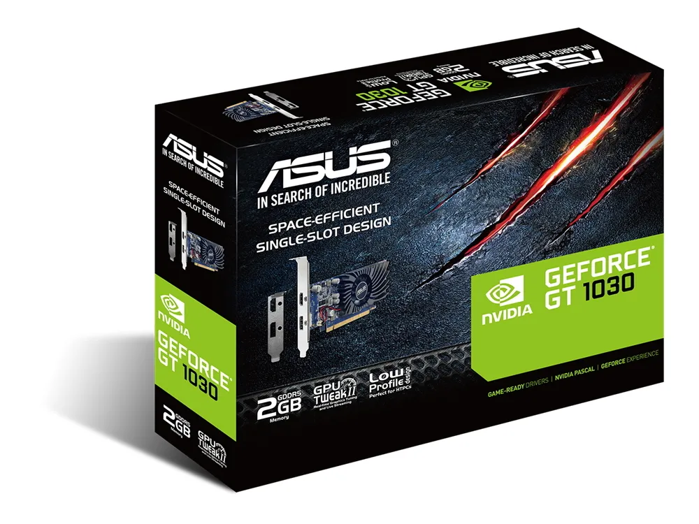 Placă Video ASUS GT1030-2G-BRK,  2GB GDDR5 64bit