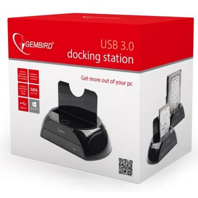 Docking Station pentru HDD/SSD Gembird HD32-U3S-2, Negru (HD32-U3S-2)