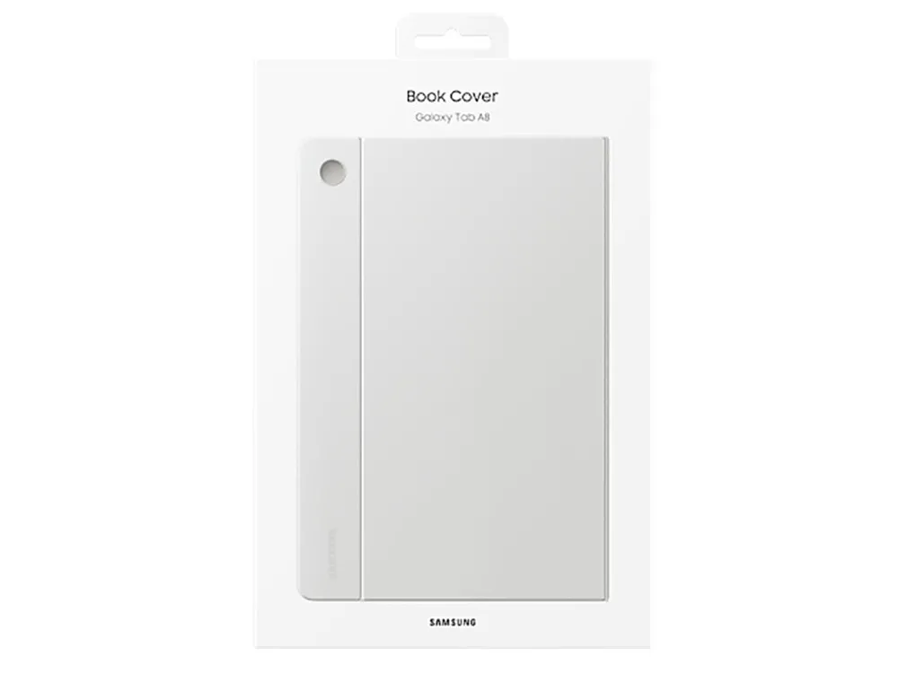 Husă pentru tabletă Samsung Tab A8 Book Cover, 10,5", Poliuretan, Argintiu