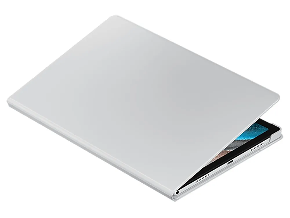 Husă pentru tabletă Samsung Tab A8 Book Cover, 10,5", Poliuretan, Argintiu
