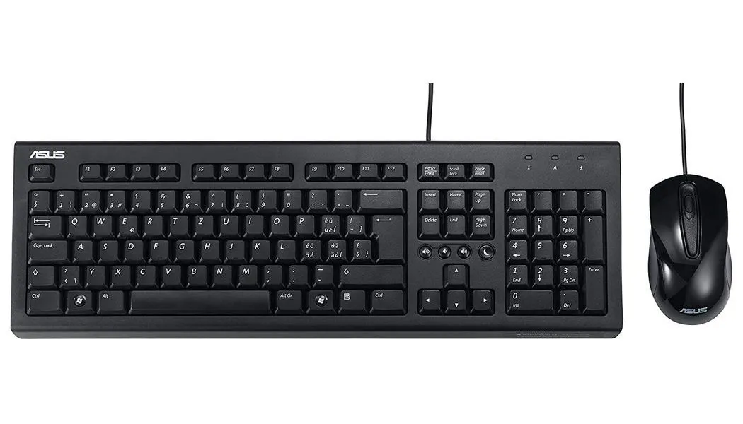 Set Tastatură + Mouse ASUS U2000, Cu fir, Negru