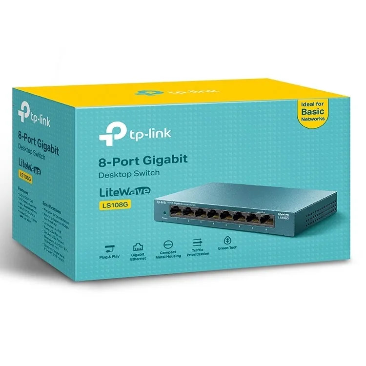 Switch de rețea TP-LINK LS108G, 8x 10/100/1000 Mbps