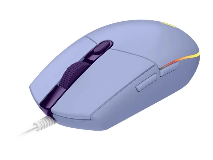 Gaming Mouse Logitech G203 Lightsync, Optical, 200-8000 dpi, 6 buttons, Ambidextrous, RGB, Lilac USB