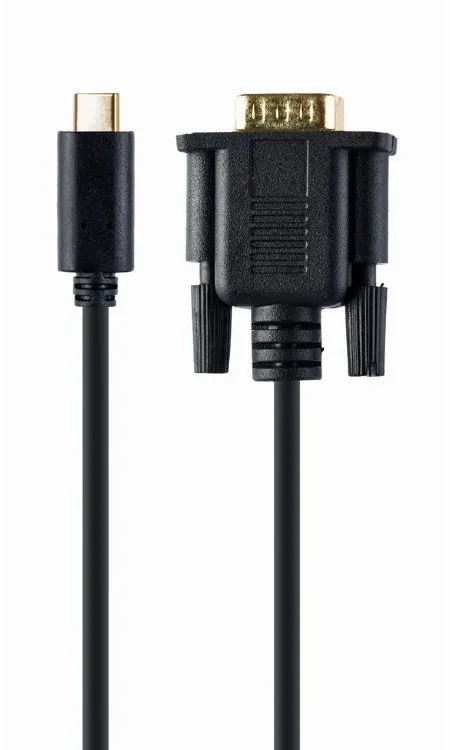 Cablu Video Cablexpert A-CM-VGAM-01, USB Type-C (M) - VGA (M), 0.15 m, Negru