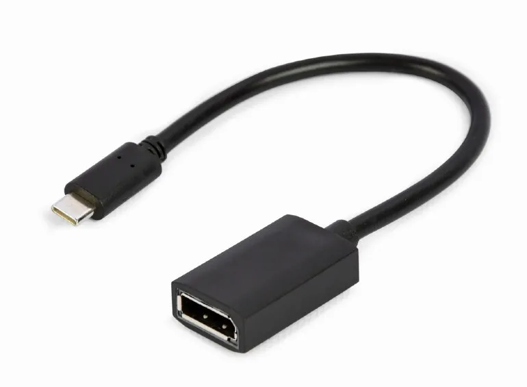 Cablu Video Cablexpert A-CM-DPF-02, USB 3.1 Type-C (M) - DisplayPort (F), 0.15 m, Negru