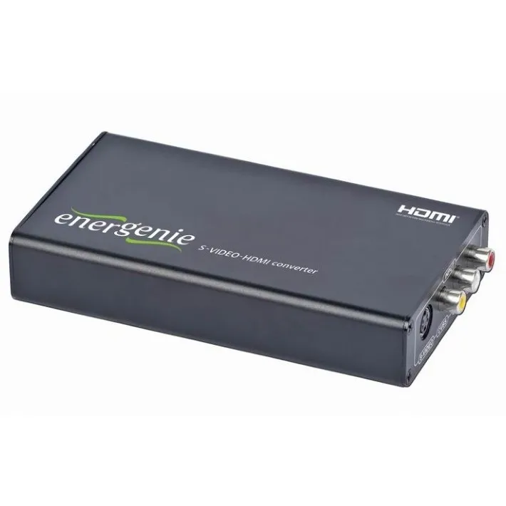 Convertor Video/Audio Energenie S-VIDEO to HDMI Converter, Negru