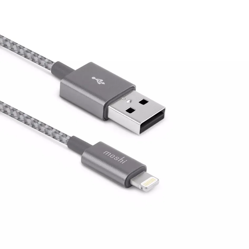 Cablu încărcare și sincronizare Moshi iPhone Lighting USB Cable, USB Type-A/Lightning, 1,2m, Gri