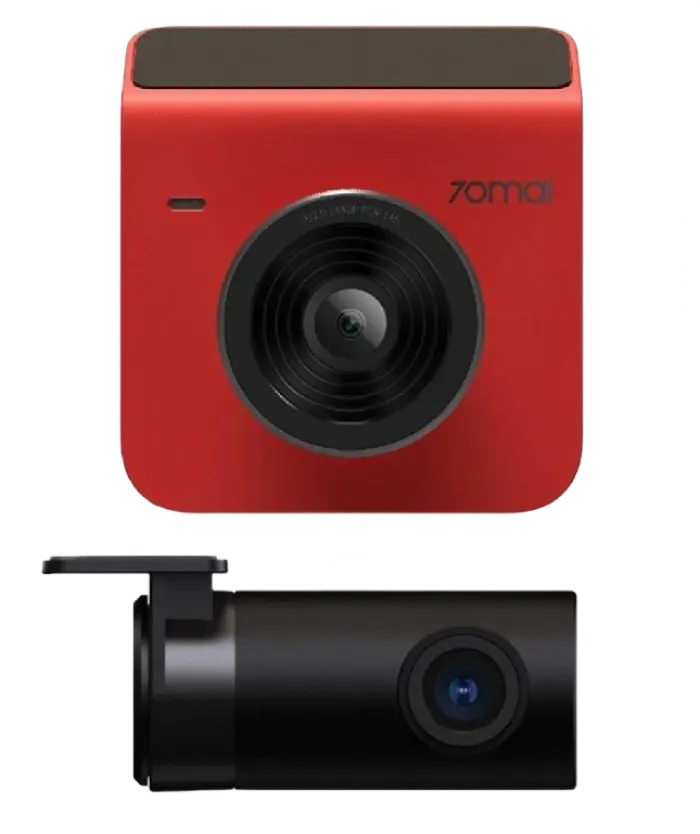 Set DashCam față și spate 70mai Dash Cam A400, 2560 x 1440, Roșu