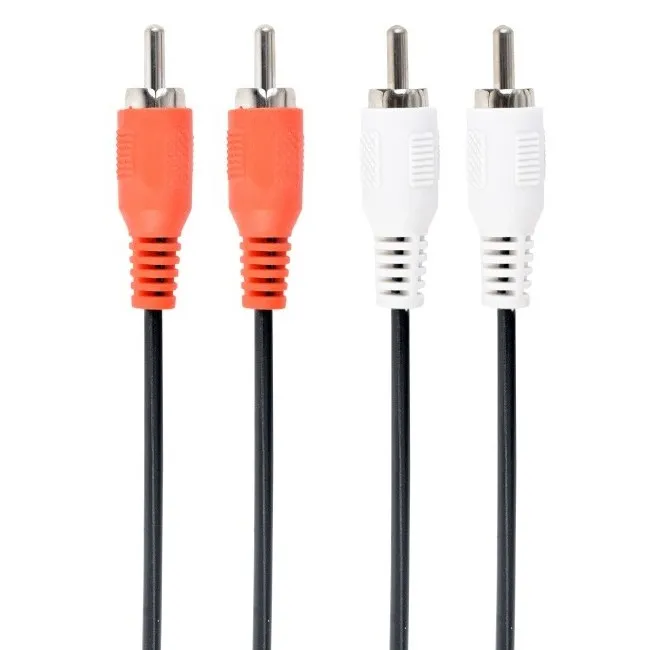 Cablu audio Cablexpert CCA-2R2R-7.5M, 2x RCA (M) - 2x RCA (M), 7,5m, Negru