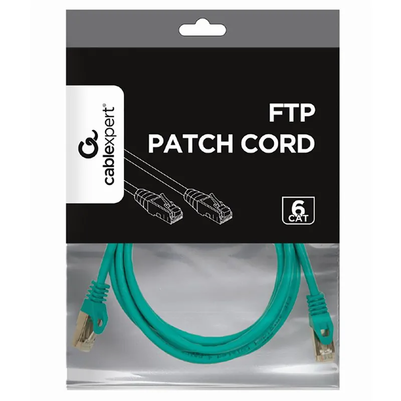 Patch cord Cablexpert PP6-3M/G, Cat6 FTP , 3m, Verde