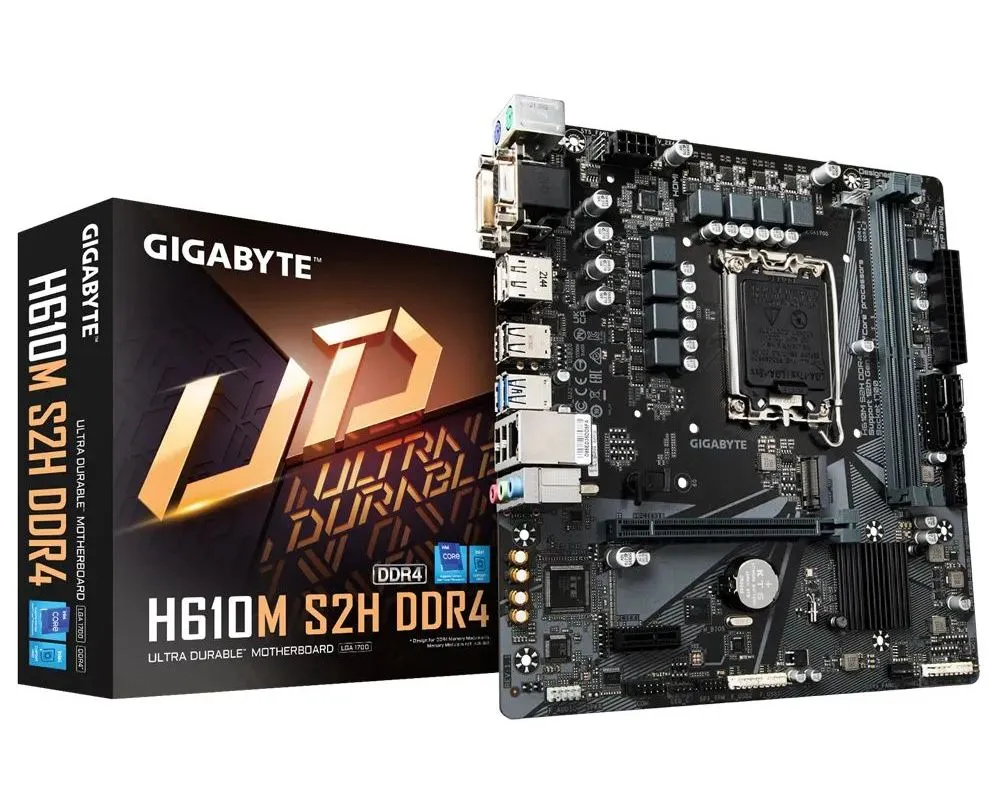 Placă de bază Gigabyte H610M S2H DDR4, LGA1700, Intel H610, Micro-ATX