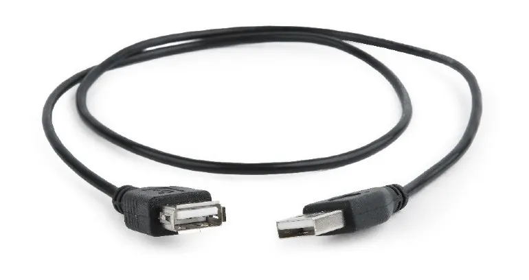 Cablu prelungitor Cablexpert CC-USB2-AMAF-75CM/300-BK, USB Type-A (M)/USB Type-A (F), 0,75m, Negru