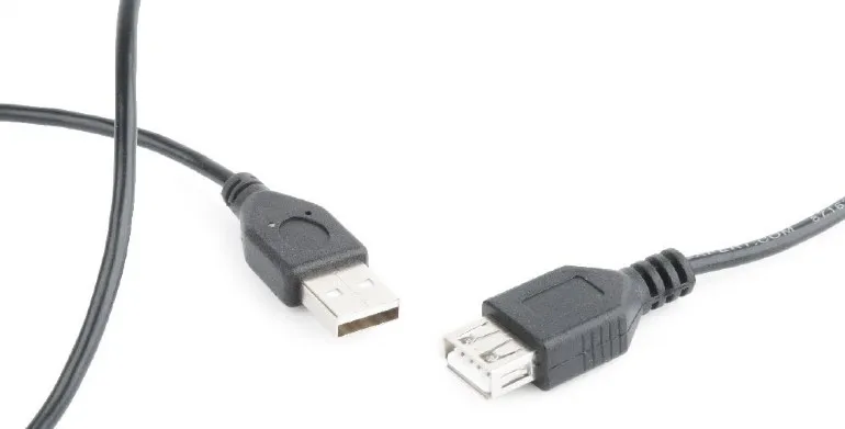 Cablu prelungitor Cablexpert CC-USB2-AMAF-75CM/300-BK, USB Type-A (M)/USB Type-A (F), 0,75m, Negru