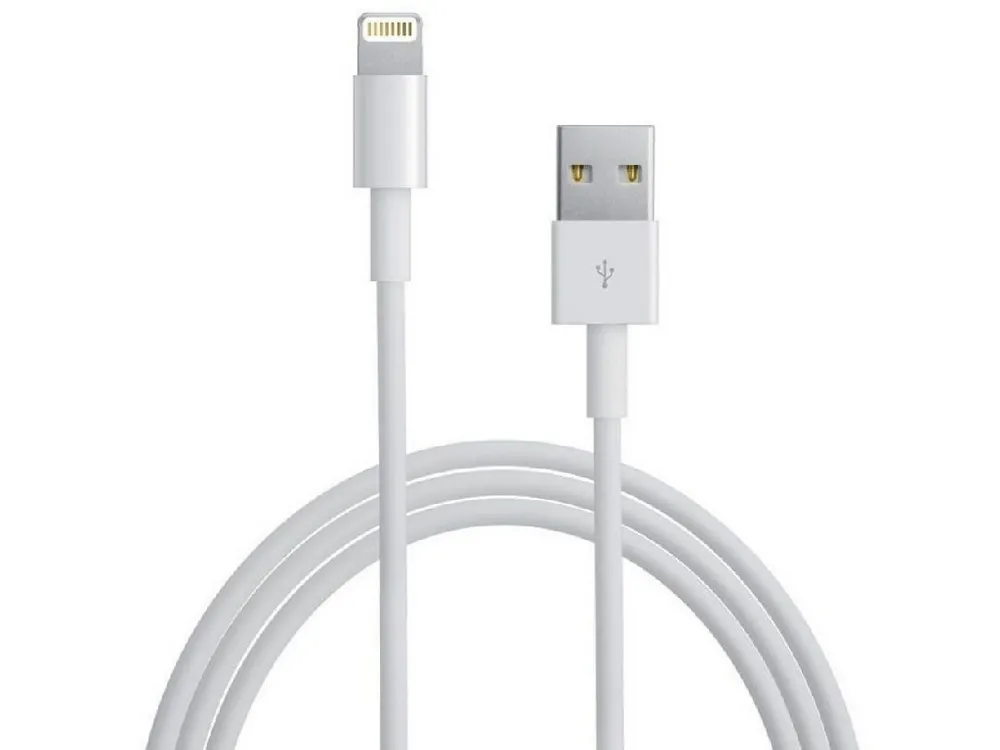 Cablu încărcare și sincronizare Apple Lightning to USB Cable, USB Type-A/Lightning, 1m, Alb