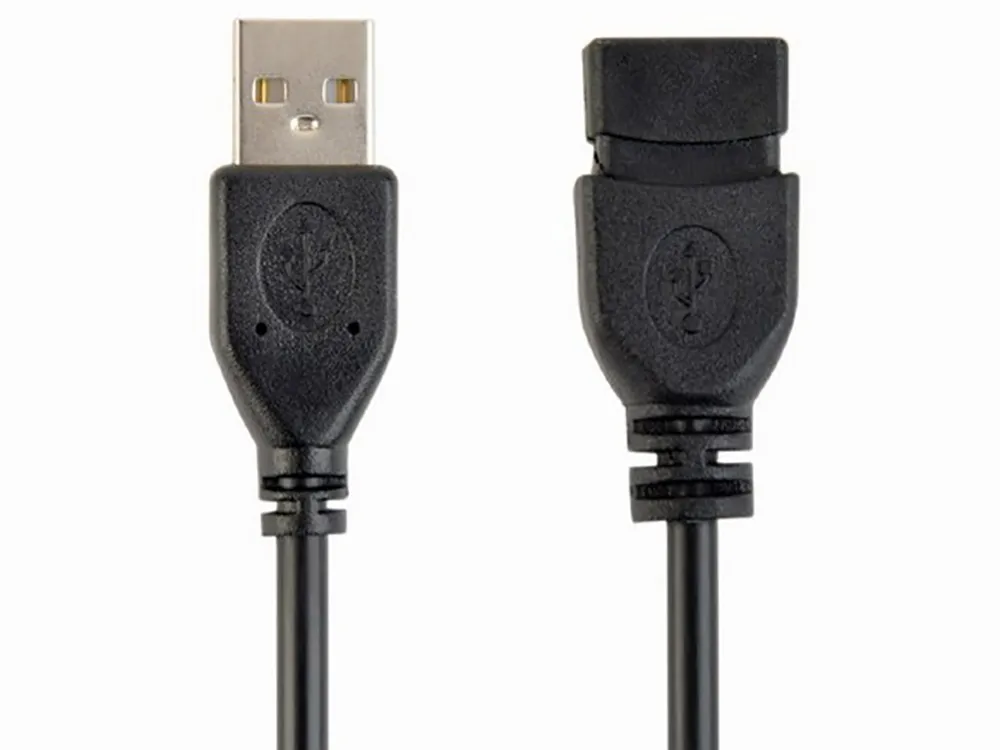 Cablu de comunicație Cablexpert CCP-USB2-AMAF-0.15M, USB Type-A (M)/USB Type-A (F), 0,15m, Negru