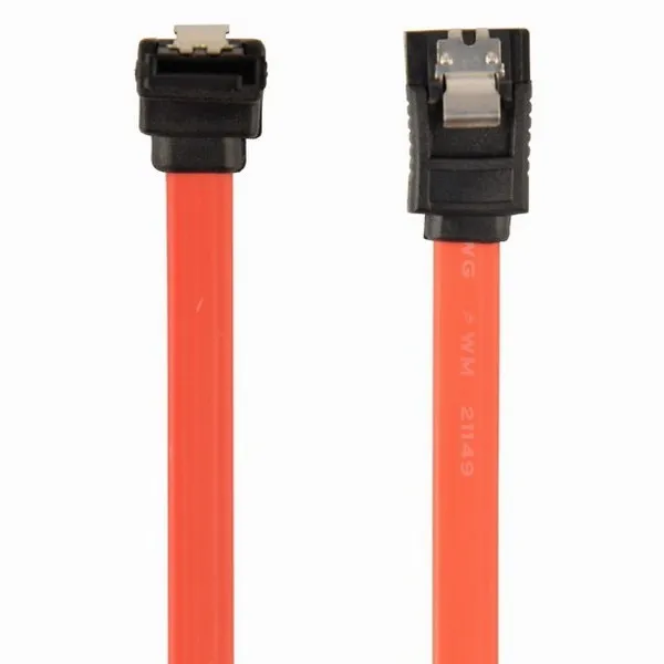Cable Serial ATA III   30 cm data, 90 degree connector, metal clips, Cablexpert CC-SATAM-DATA90-0.3M