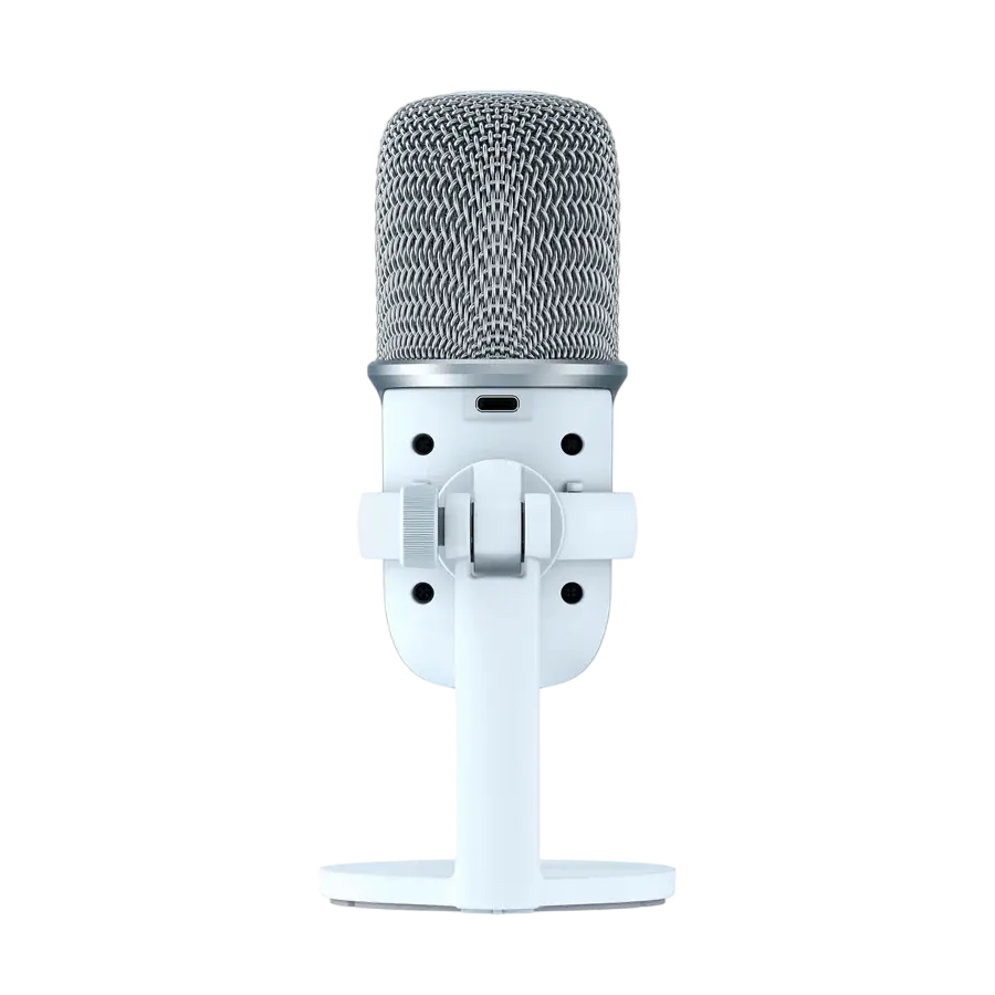 Microfon portabil pentru înregistrare vocală HyperX SoloCast, Cu fir, Alb