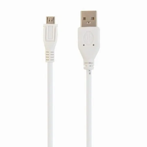 Cablu încărcare și sincronizare Cablexpert CCP-mUSB2-AMBM-W-0.5M, USB Type-A/micro-USB, 0,5m, Alb