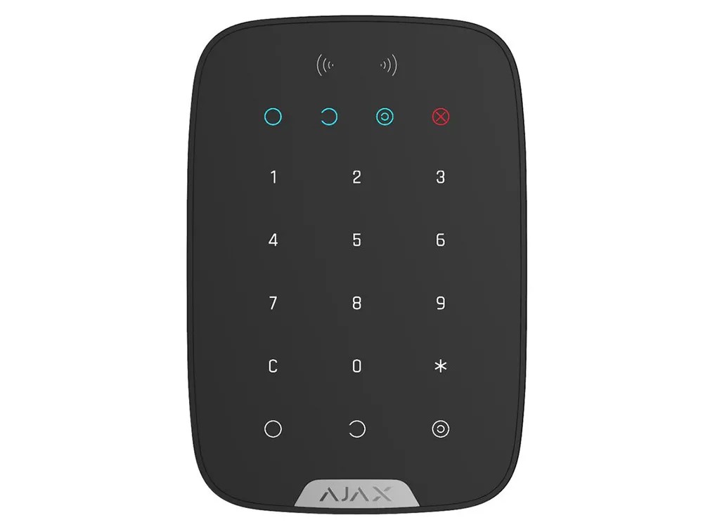 Tastatură tactilă fără fir Ajax KeyPad, Negru
