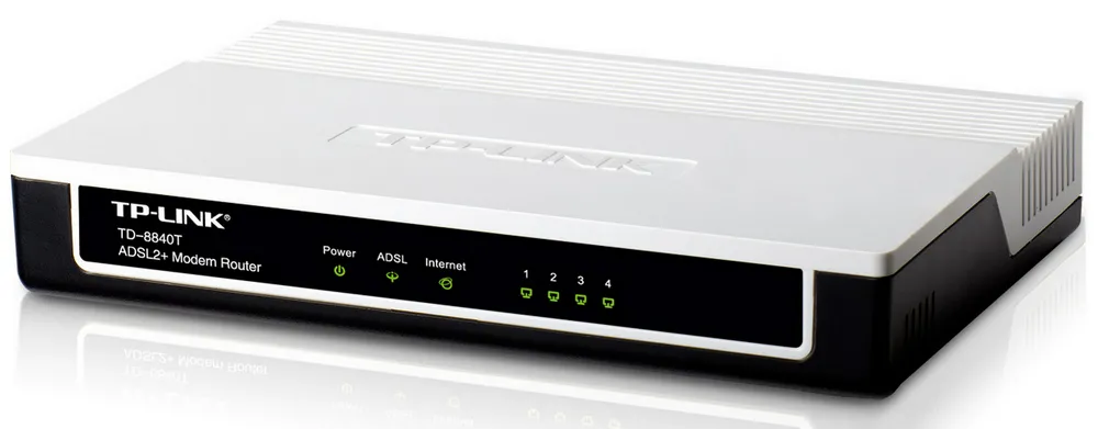 Modem ADSL TP-LINK TD-8840T, ADSL/ADSL2/ADSL2 + până la 24 Mbps, Negru