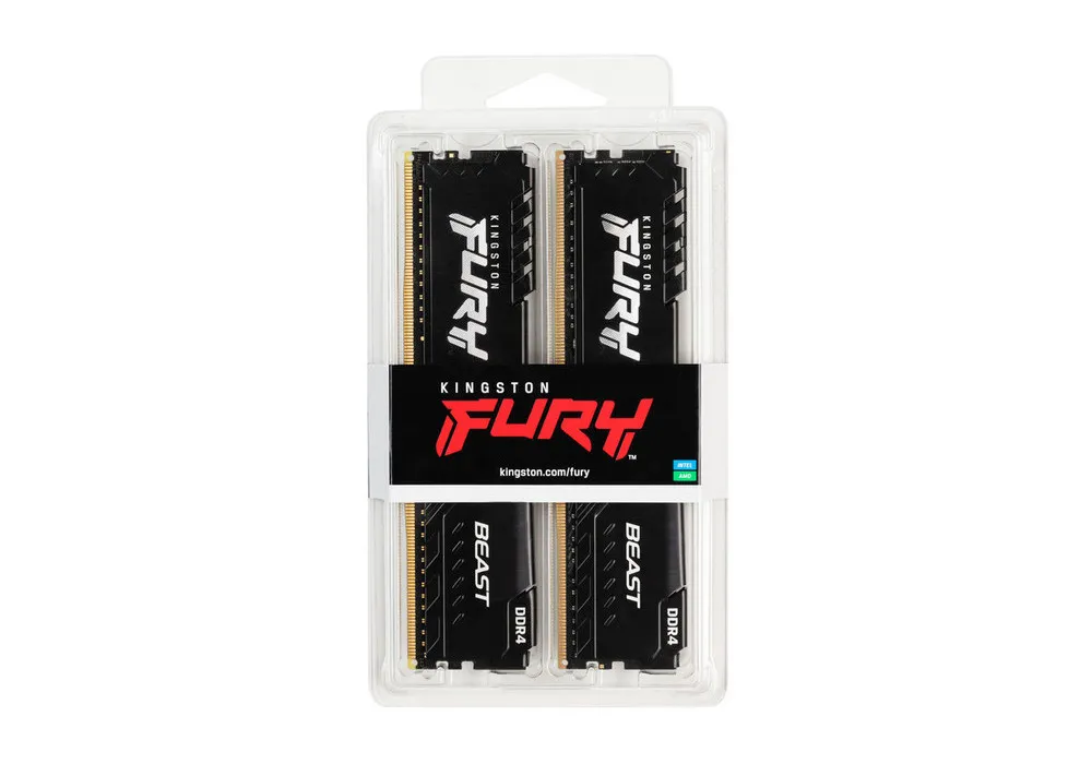 Memorie RAM Kingston FURY Beast, DDR4 SDRAM, 3200 MHz, 16GB, KF432C16BBK2/16