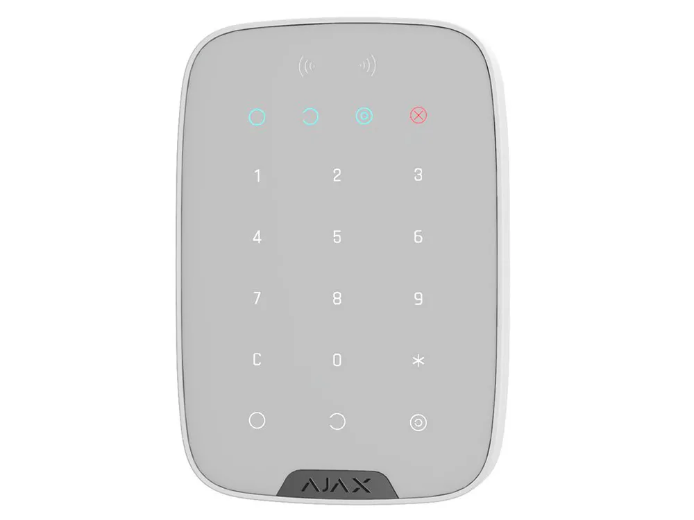 Tastatură tactilă fără fir Ajax KeyPad, Alb