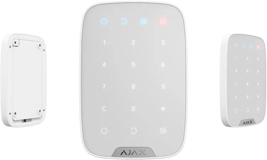 Tastatură tactilă fără fir Ajax KeyPad, Alb