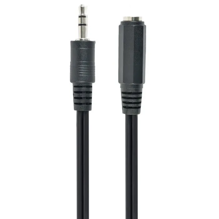 Cablu audio Cablexpert CCA-423-2M, 3.5mm 3-pin (F) - 3.5mm 3-pin (M), 2m, Negru