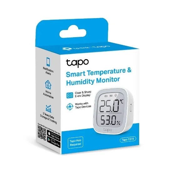 Smart senzor de temperatura și umiditate TP-LINK Tapo T315, Alb
