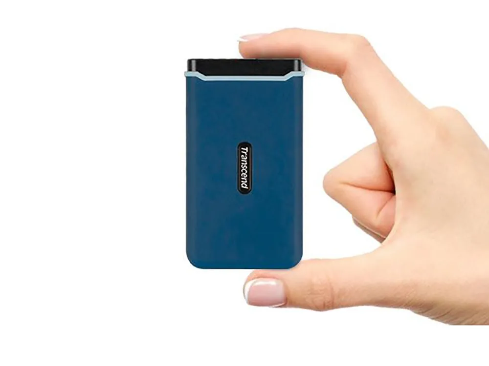 .500GB  Transcend Portable SSD ESD370C Navy Blue, USB-C 3.1 (96x54x12mm, 87g,R/W:1050/950MB/s) 