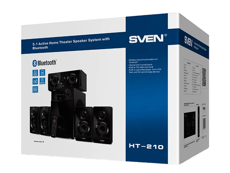 Sistem audio SVEN HT-210, Negru