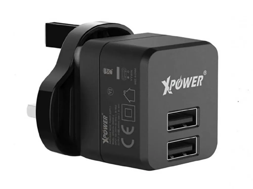 Încărcător Xpower Charger + Type-C Cable, 2USB, 2.4A, Negru